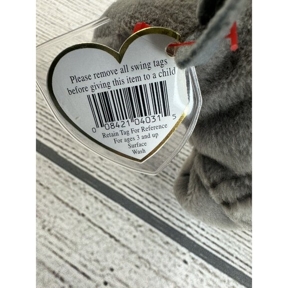 TANK Armadillo Beanie Baby 3rd Generation Tush Tag 1995 PVC Pellets Plush Toy - Picture 8 of 12